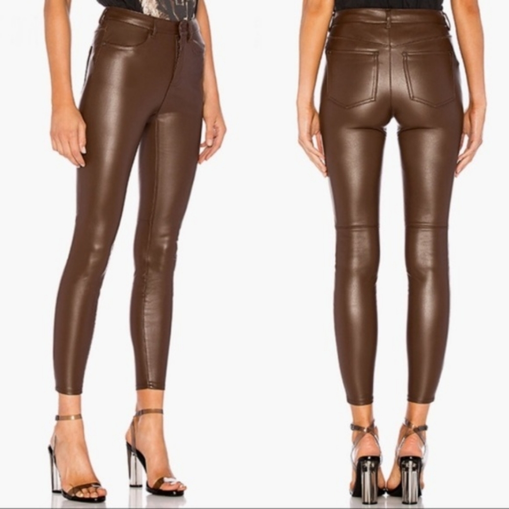 Free people Faux Vegan Leather High Rise p…